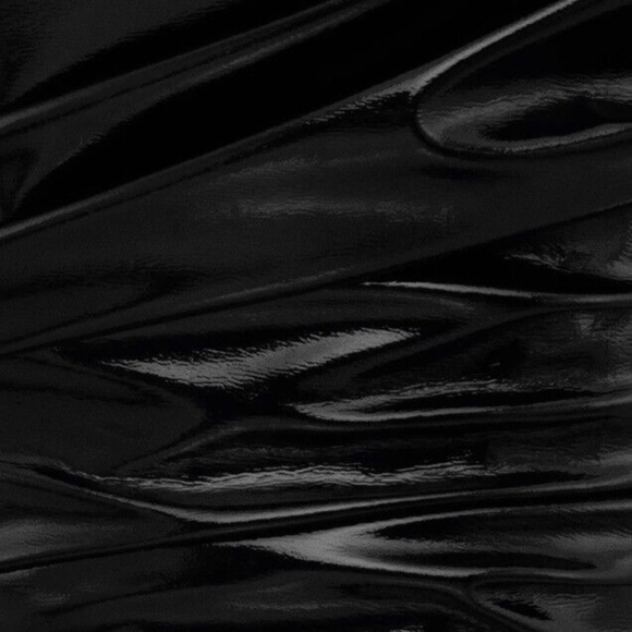 House Of Cb Marla Faux Patent Leather Corset Top Extra Small Black NWT - Picture 2 of 6